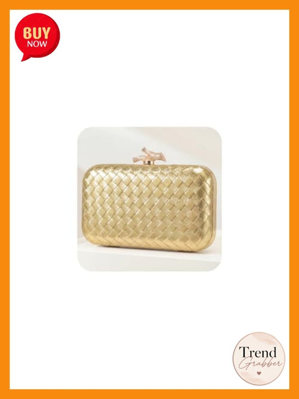 Woven Faux Leather Clutch Purse for Women with Detachable Chain Strap Formal